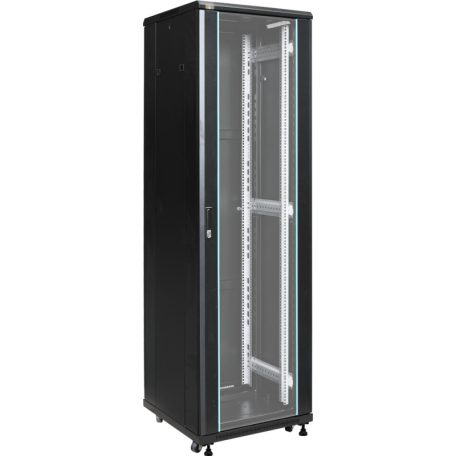 Pulsar RS4266 19 42U 600x600 álló rack szekrény, lapra szerelt, fekete