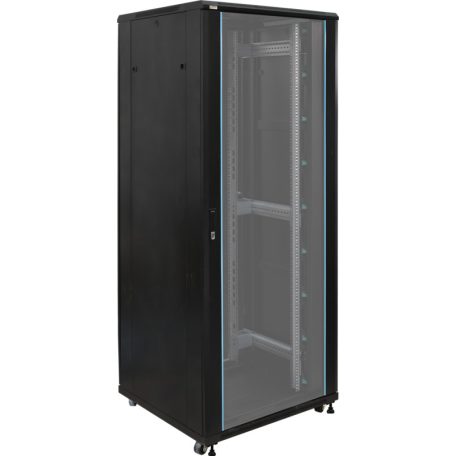 Pulsar RS4288 19 42U 800x800 álló rack szekrény, lapra szerelt, fekete