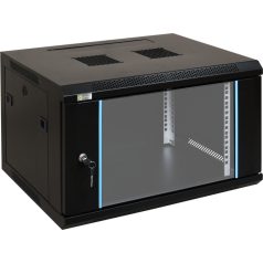   Pulsar RW664 19 6U 600x450 fali rack szekrény, készre szerelt, fekete