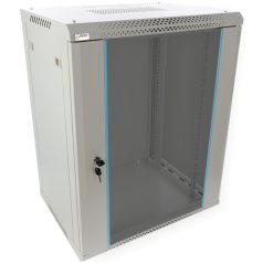   Pulsar RWA1564-G 19 15U 600x450 fali rack szekrény, lapraszerelt, szürke, könnyített kialakítás