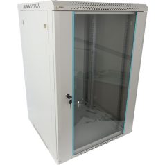   Pulsar RWA1866-G 19 18U 600x600 fali rack szekrény, lapraszerelt, szürke, könnyített kialakítás