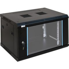   Pulsar RWA664 19 6U 600x450 fali rack szekrény, lapraszerelt, fekete