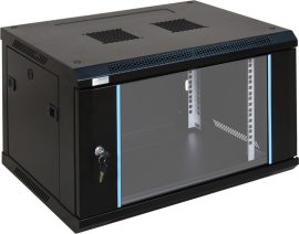 Pulsar RWA664 19 6U 600x450 fali rack szekrény, lapra szerelt, fekete