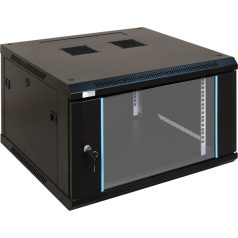   Pulsar RWA666 19 6U 600x600 fali rack szekrény, lapraszerelt, fekete