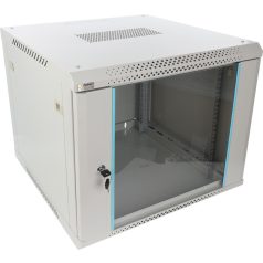   Pulsar RWA966-G 19 9U 600x600 fali rack szekrény, lapraszerelt, szürke, könnyített kialakítás