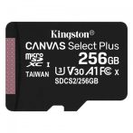   Kingston SDCS2/256GB 256GB microSD kártya, microSDXC, UHS-I Speed Class, U3, V30, adapterrel