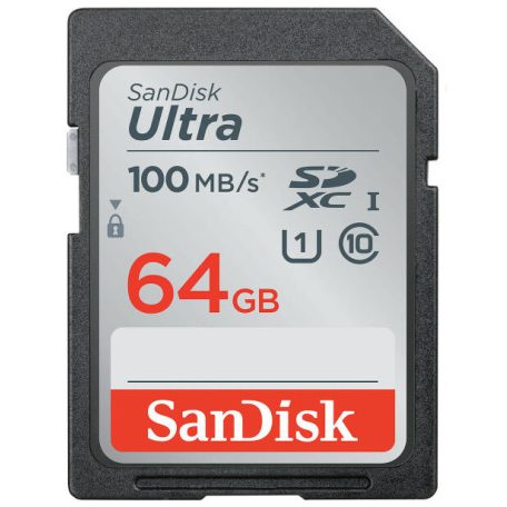 SanDisk SDSDUNB-064G-GN6IN SanDisk Ultra 64GB micro SD kártya, microSDXC, Class 10 UHS-I, adapterrel