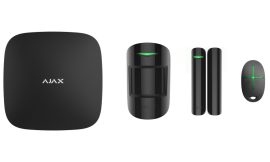 Ajax STARTERKIT-BLACK StarterKit kezdőcsomag, Ajax HUB riasztóközpont szett, fekete eszközökkel