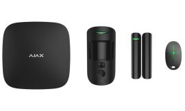 Ajax STARTERKIT-CAM-BLACK StarterKit kezdőcsomag, Ajax HUB 2 riasztóközpont szett, fekete eszközökkel