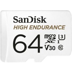   SanDisk SanDisk MicroSD High Endu 64GB SanDisk High Endurance 64GB micro SD kártya, microSDXC, Class 10 UHS-I