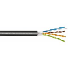   Bitner TI0092-100 F/UTP dupla köpenyes kültéri földkábel, PVC+PE, cat5e, 100m/tekercs